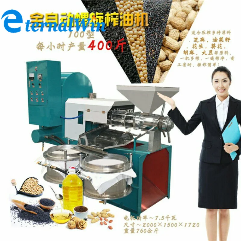 High Quality Screw Type Peanut Groundnut Sunflower Seed Black Seed Coconut Soybean Mustard Oil Press/extracting/making Machine