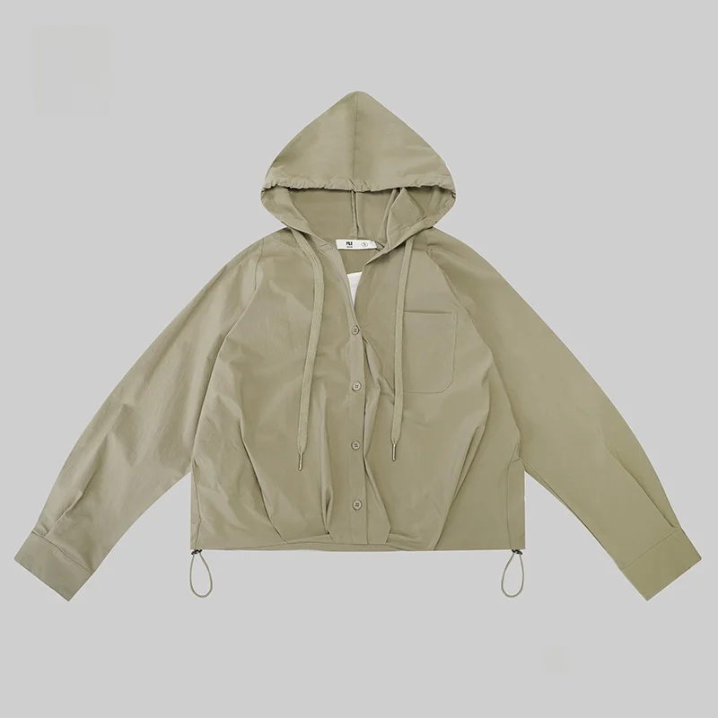 

Women's Casual Loose Fit ort Svel Hat Dstring Design Spring New Sle P&X Faion Breathable Polyester Cotton Blen...