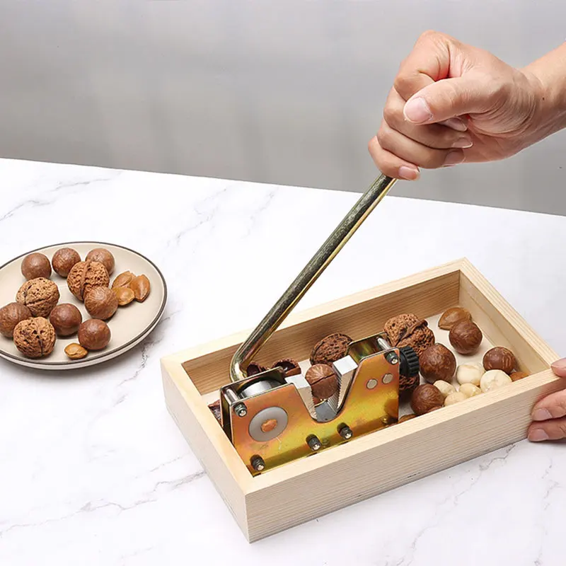 Picture 6: Nut Cracker Tool Stainless Steel Hawaiian Nut Opener for Raw/Fresh Macadamia, Walnut, Hazelnut  Easy Handheld Shell Cracking