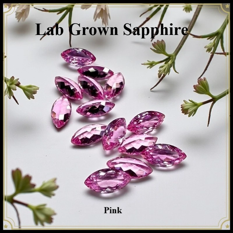 

Lab Grown Sapphires Marquise Cut AAA+Clarity Gems For Jewelry Setting&Custom Design Selectable AGL Certificate