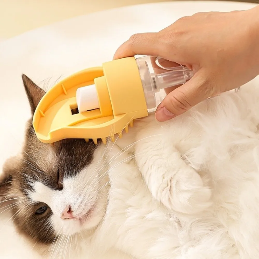 فرشاة حمام الحيوانات الأليفة من السيليكون، مقبض ناعم ومريح، فرشاة تهذيب الحيوانات الأليفة، فرشاة تدليك الكل في واحد، تنظيف القطط #1