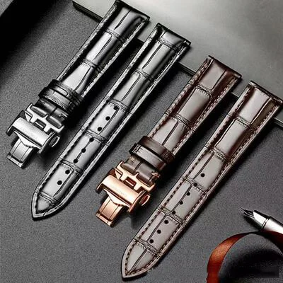 Watch Accessories Strap for Longines Conquest Master Collection Watch Band Leather Butterfly Buckle Bracelet 19 20 21MM