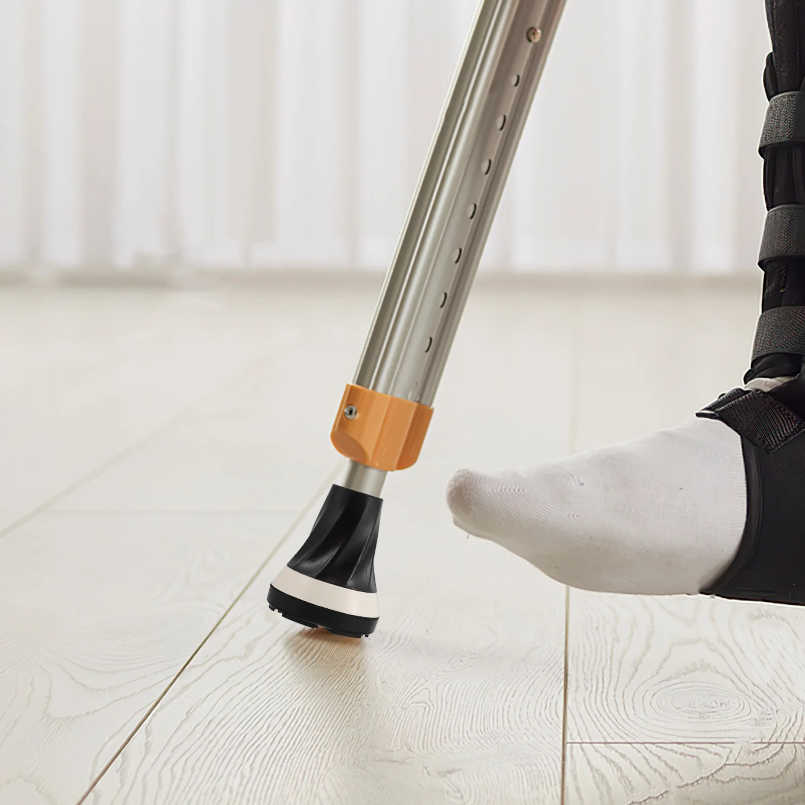 أطراف قصب مطاطية مضادة للانزلاق، وسادات قدم بديلة شديدة التحمل لكبار السن في الأماكن المغلقة والخارجية #6