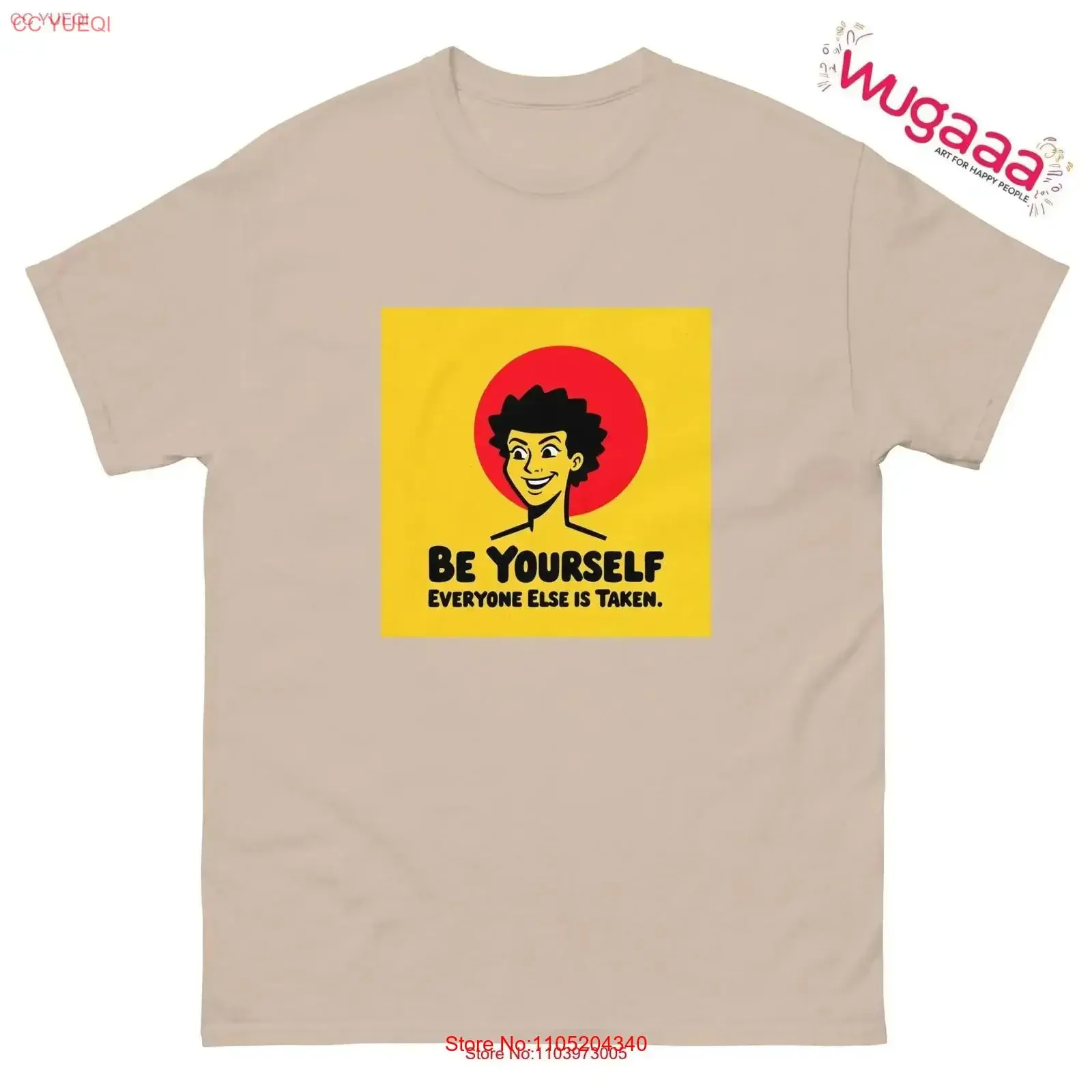 

Be Yourself T Shirt Positive Inspirational Fun Self Confidence Casual Unique Design for Free Spirits vintage Washed Slightly
