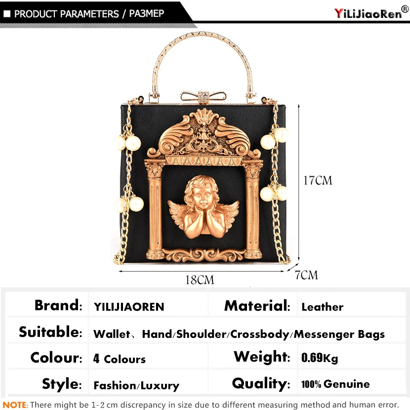 Luxury Angel Female Handbags Fashion Pearl Women Bag Cross Body Brand Leather Women Shoulder Bag Ladies Hand Bags Sac A Main