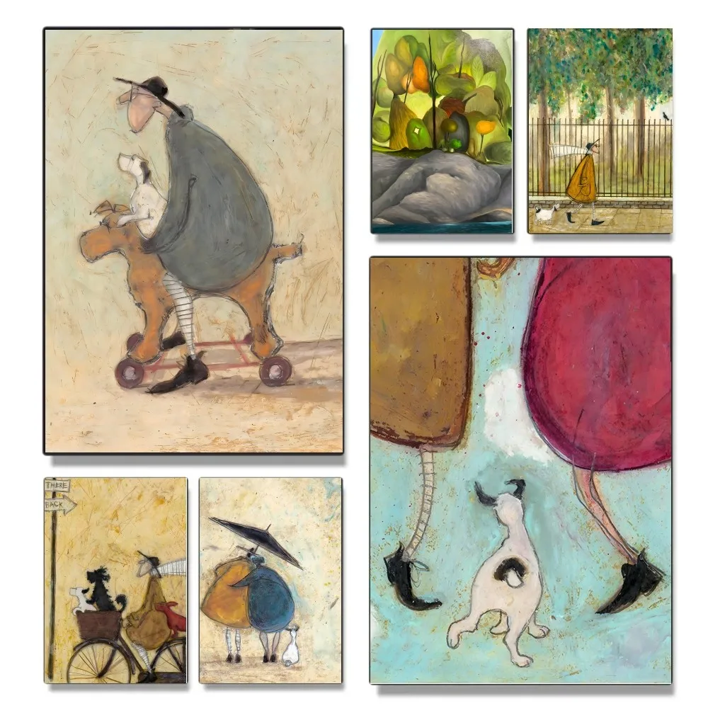Sam Toft abstraktes Landschaftskunst-Poster, rahmenloses Gemälde, Schlafzimmer, Wandaufkleber, Wohnzimmer, Heimdekoration