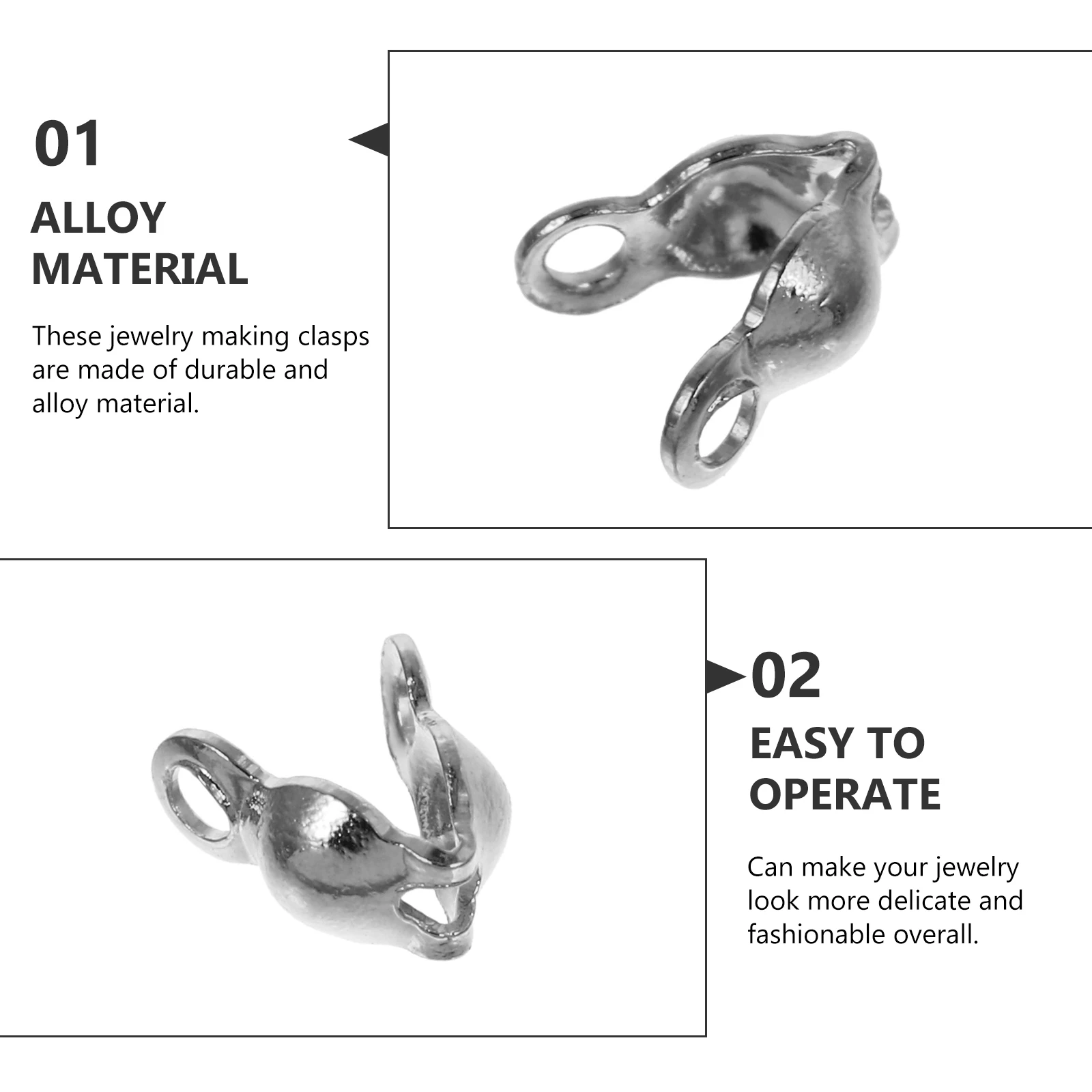 

200pcs Necklace Bracelet Clasps Hook Buckle Alloy Connecting Fittings Jewelry Making Supplies DIY Craft Parts