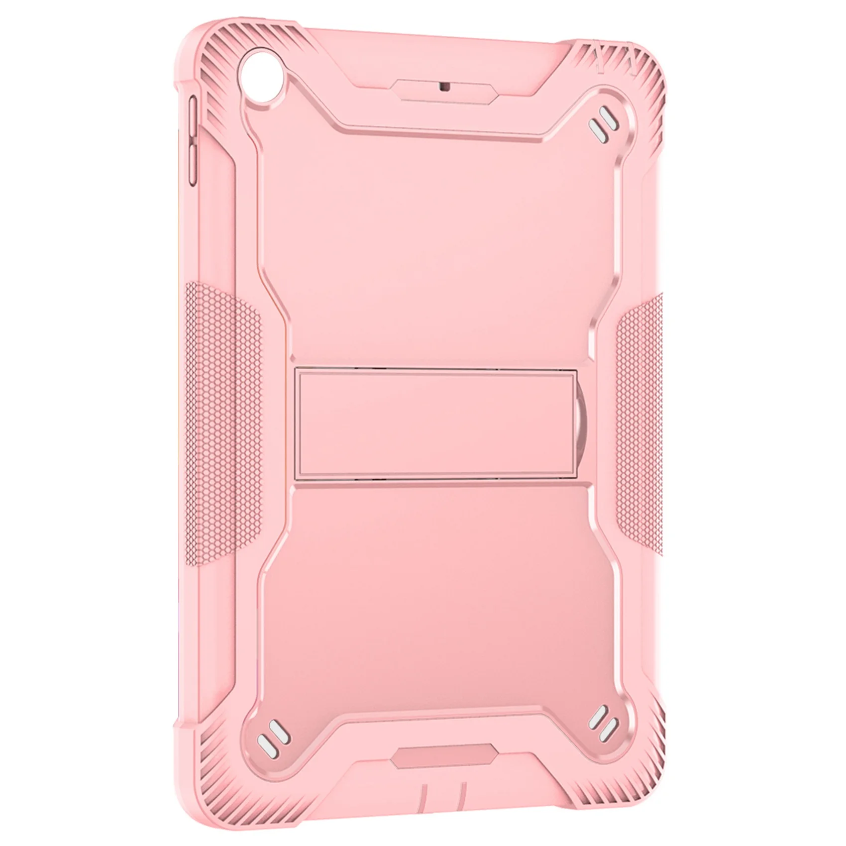 For Ipad 2019/2020 10.2 Inch Protective Cover Shockproof Solid Shell with Bracket Child Drop Protection Cover Rose