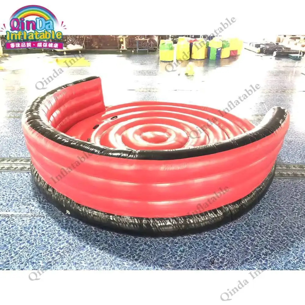 

5 м Диаметр Красный цвет надувные сумасшедшие летающие НЛО, прочный надувной водный диван для оборудования аквапарка
