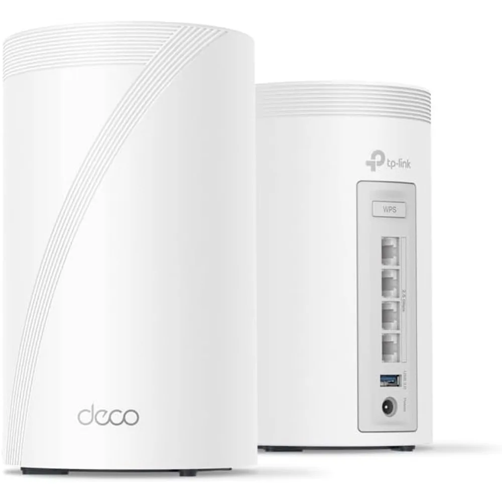 Tri-Band WiFi 7 BE10000 Whole Home Mesh System (Deco BE63) | 6-Stream 10 Gbps VPN, AI-Roaming, MU-MIMO, HomeShield (2-Pack)