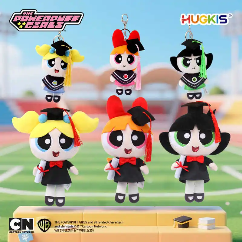 

12 см The Powerpuff Girls Выпускной сезон плюшевая кукла сумка кулон пузыри цветок милая кукла брелок-бабочка игрушки праздничный подарок