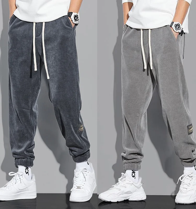 

Men's Thiened Fce Lined Sports Pants Autumn Winter Wear Resistant Dir Workwear Loose Large Size Casual Trousers