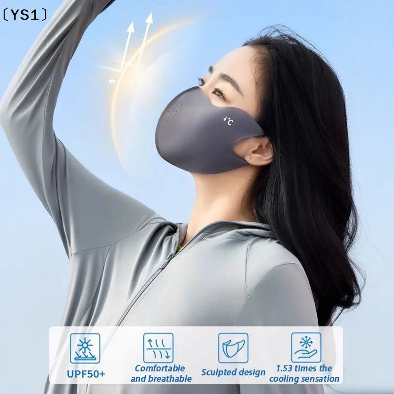 

〔YS1〕Breathable, Uv-Protective Unisex Summer Thin Ice Silk Face Mask Full Face 3d Seamless