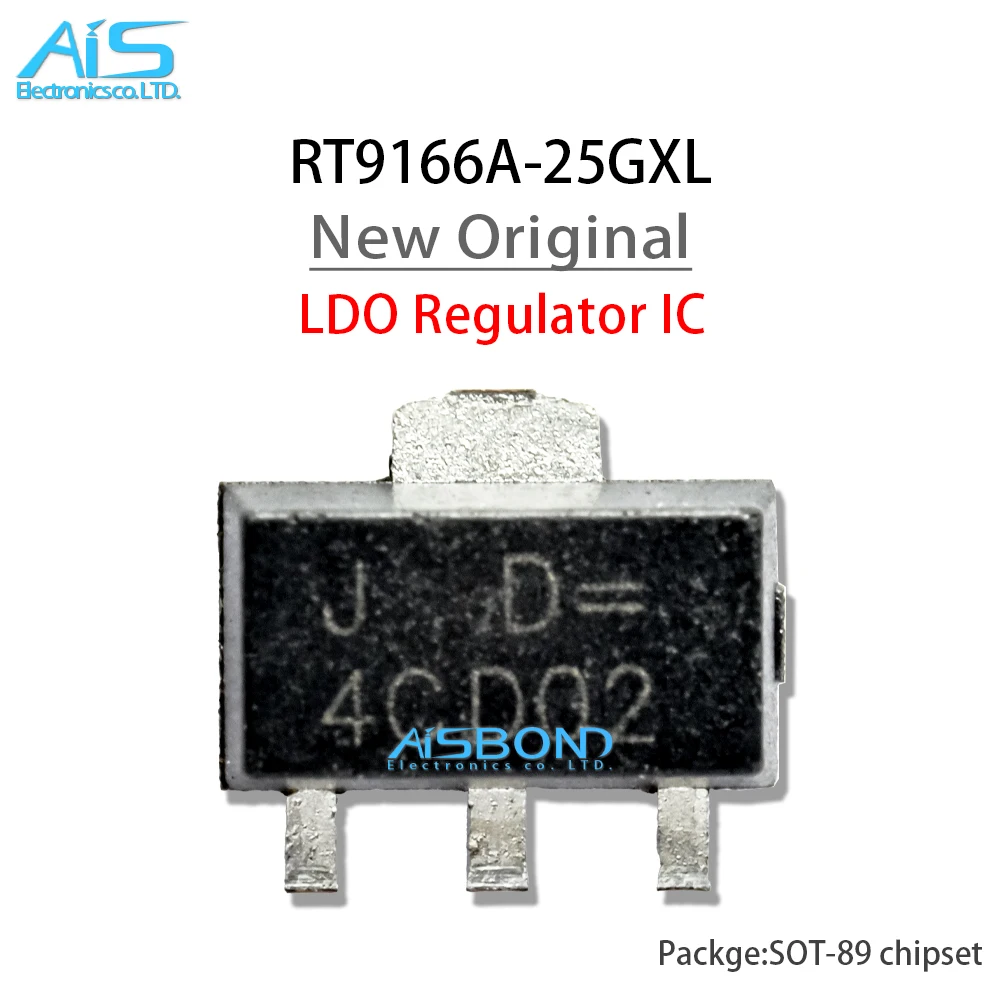 10Pcs/Lot New RT9166A-25GXL RT9166A SOT89-3 Low-Dropout Linear Regulator LDO IC