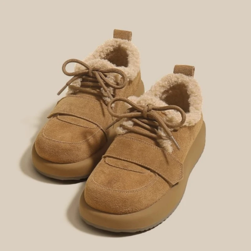 2023 nuovi stivali da donna autunno inverno caldo peluche suola in gomma Sneakers da donna moda ragazze stivali mocassini
