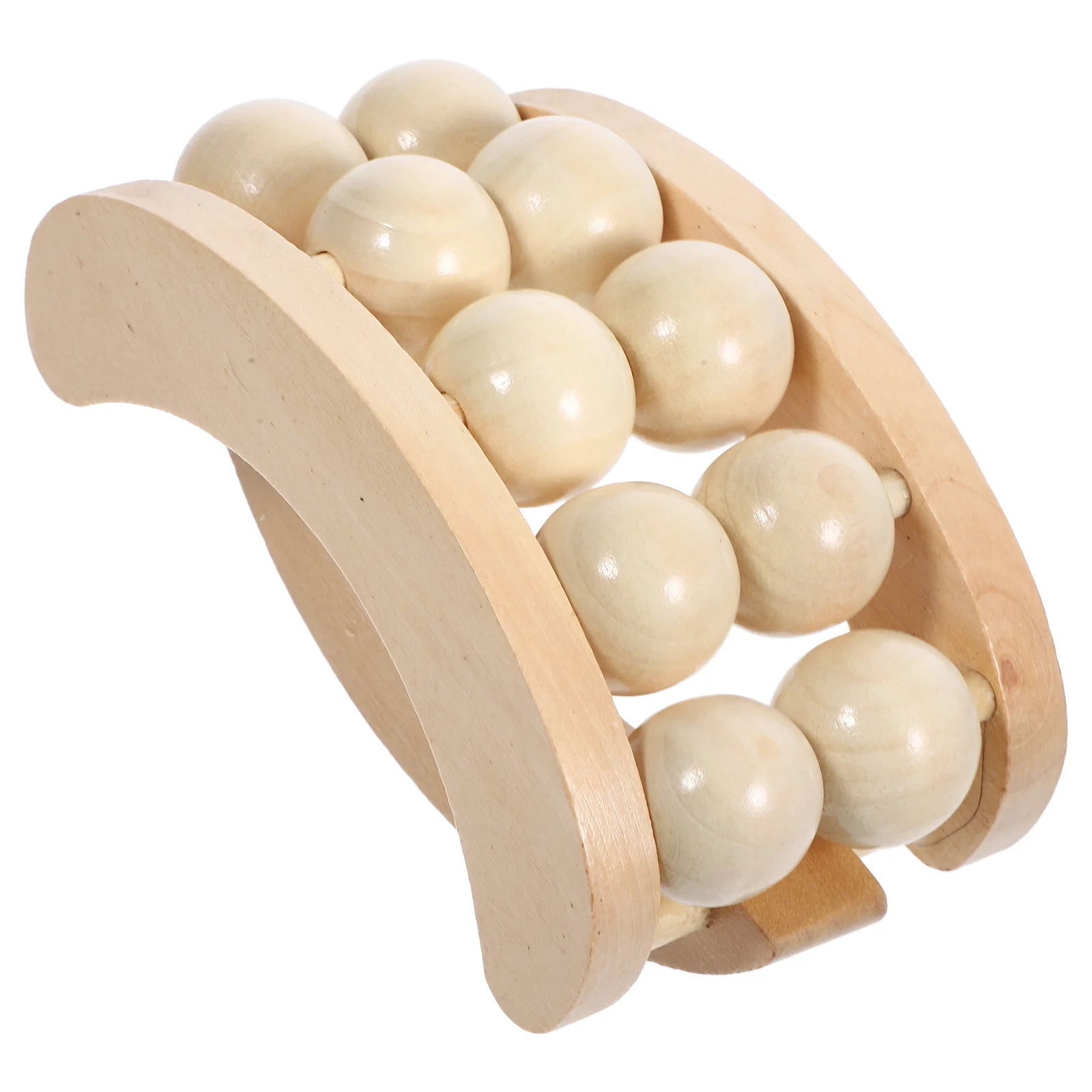 

Natural Wood Massage Roller for Full Body Use Ergonomic Handle Comfort Grip for Neck Shoulder Calf Handheld Muscle Release