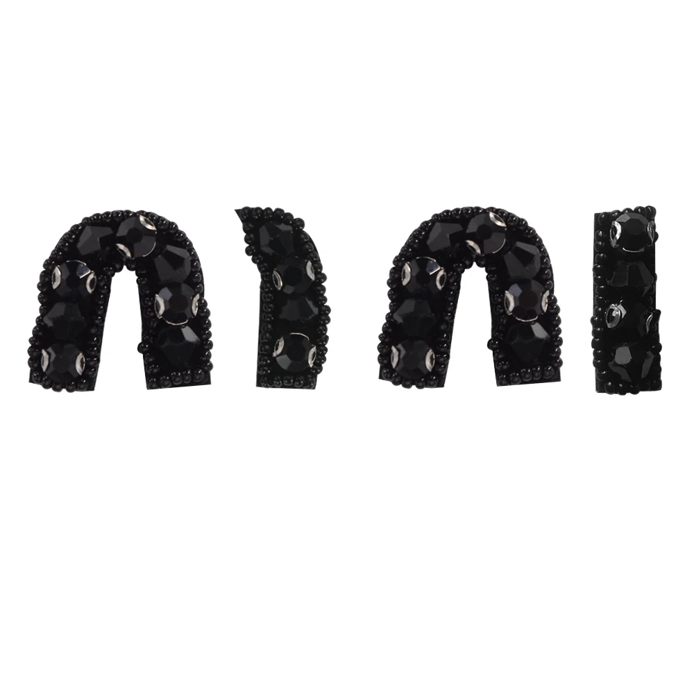 1set Rhinestones Beaded Sequin Sew on Patches for Clothing Decor Alphabet n I Applique English Letter Patch DIY Craft Supplies