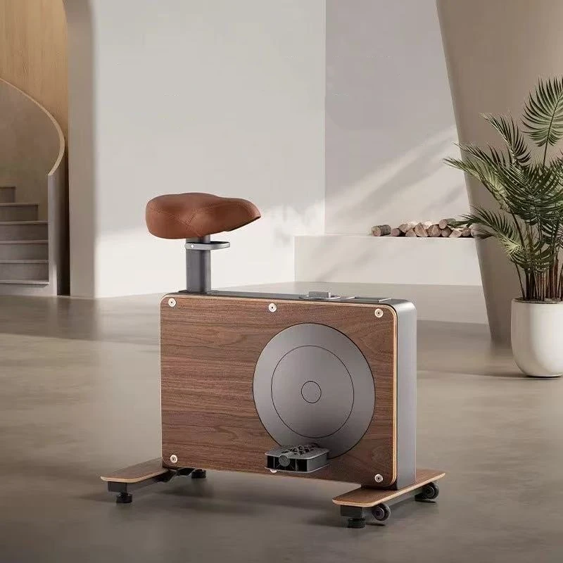 AliExpress NONE Hot-Selling 955 Home Fitness Exercise Bike Resistance Wood Grain Finish Mute Design 120kg Capacity for Home Use