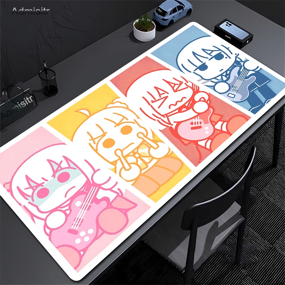 

Коврик для мыши с HD принтом в стиле аниме Bocchi The Rock, большой игровой коврик для мыши, резиновый коврик для компьютерной мыши, геймерские аксессуары с запирающимся краем, нескользящий