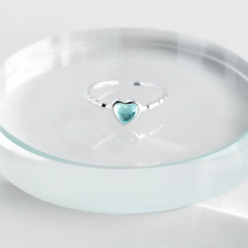 

PANJBJ кольцо из стерлингового серебра 925 пробы с синим цирконом для женщин, милое нерегулярное модное регулируемое ювелирное изделие, подарок для вечеринки, дропшиппинг