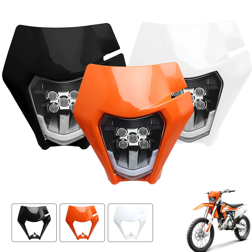 Placa de faro LED para motocicleta, accesorios de faros Enduro para KTM EXC SX, carenado, Dirt Bike, Supermoto, Motocross