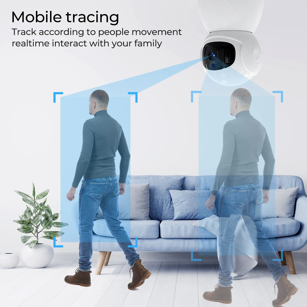 Tuya Smart 1080P FHD CCTV Camera Camera AI Auto Tracking PIR Motion Human Detection Camera Two Way Voice Indoor Home Security