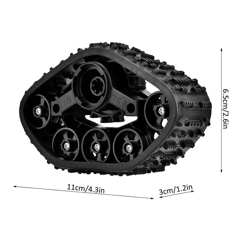 4 Pcs Climbing Off-Road Truck Track Wheels Snow Tires Replacement Parts for RC Crawler Car DIY Modified