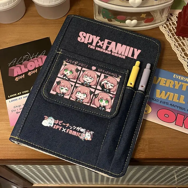 

Anime Spy X Family Cartoon Cute Anya Forger Funny Expression INS Diary Book Student Removable Notebook Stationery Gift A5
