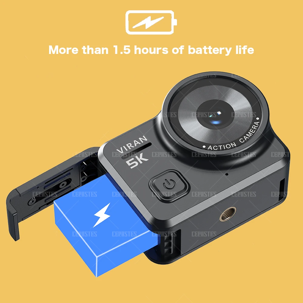 Action Camera 4K 60fps bicycle camera Electronic Stabilizer cam WiFi Sport camera Helmet Video Recording Action Cameras 5k 30fps