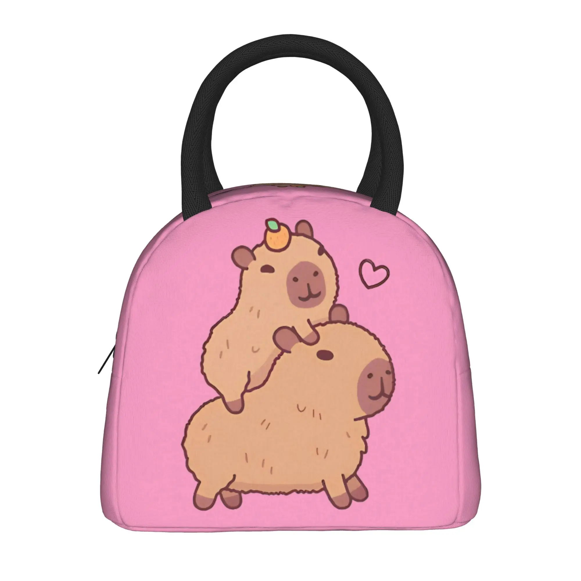 Cute Capybara Cartoon  Insulated Lunch Bag Cooler Bag Lunch Container  Leakproof Tote Lunch Box Food Handbags School  Outdoor
