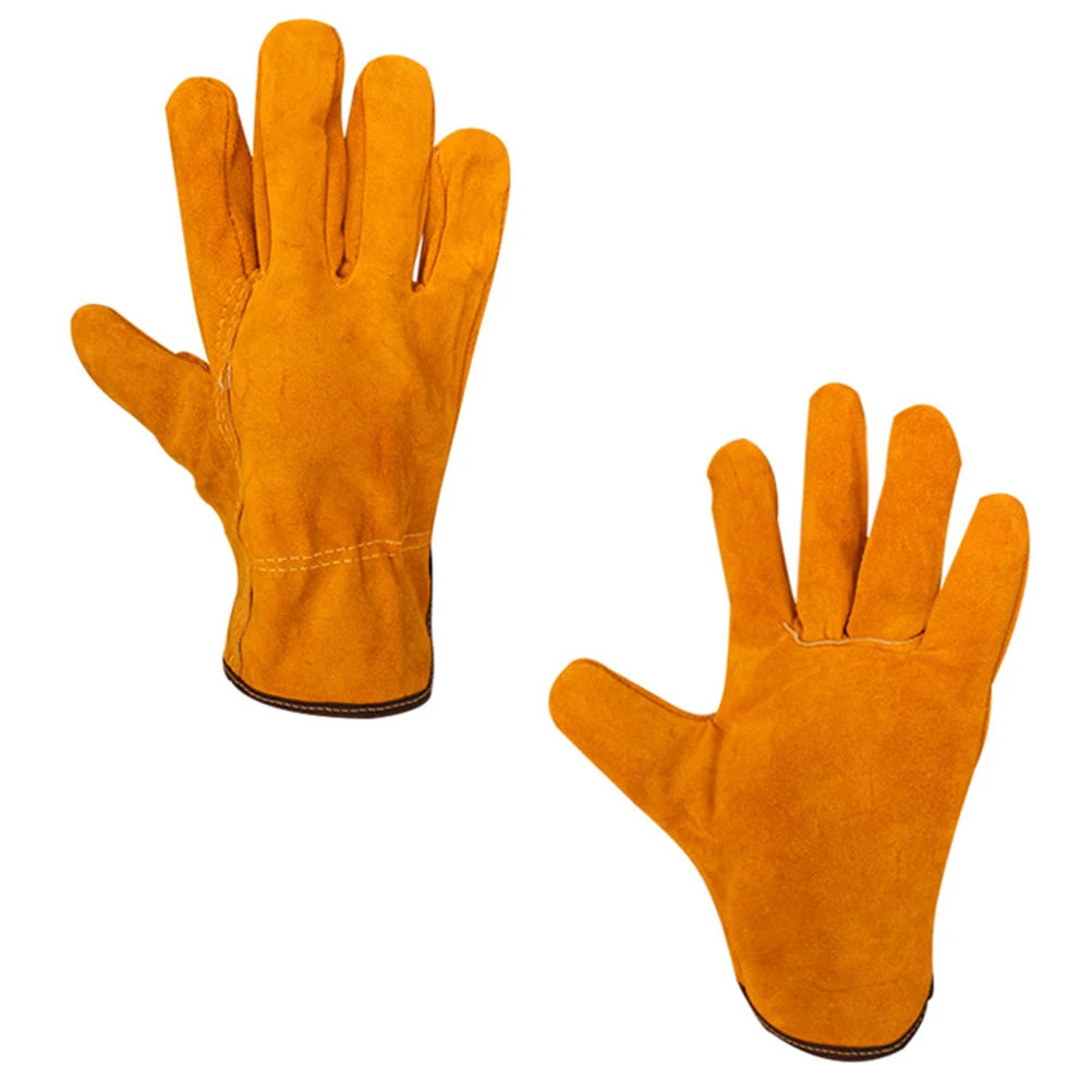 

Insulated Welding Gloves Professional Industrial Heat Resistant Protection Short Reinforced Proof Suede Fireproof Wear