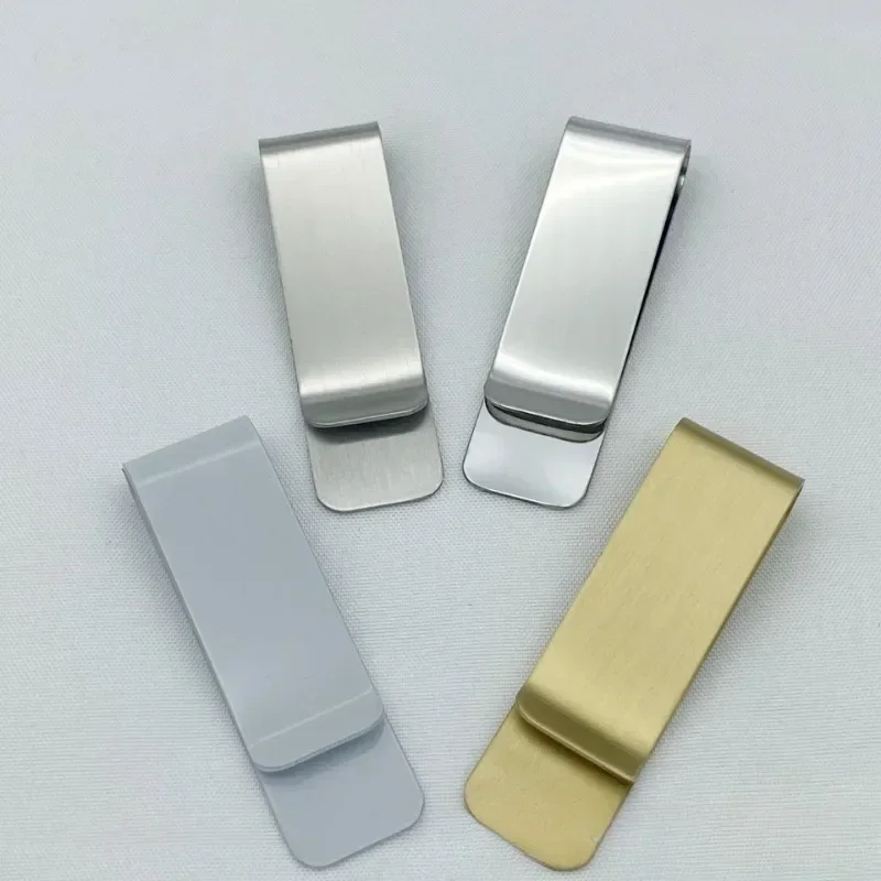 1Pc Stainless Steel Metal Money Clip Creative Banknote Clip Belt Clip Personality Mini Bookmark Clips Wallet Ticket Folder