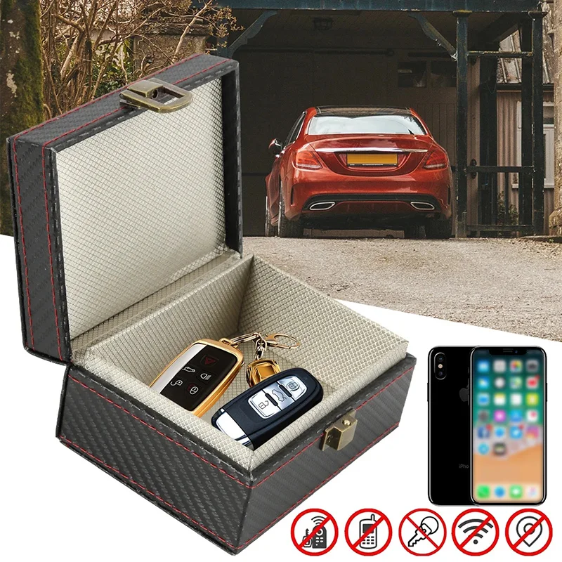 

Faraday Box Rfid Box for Car Keys Phone Key Fob Protector Signal Blocker Keyless Anti Theft Radiation-Proof Large Car Key Cage