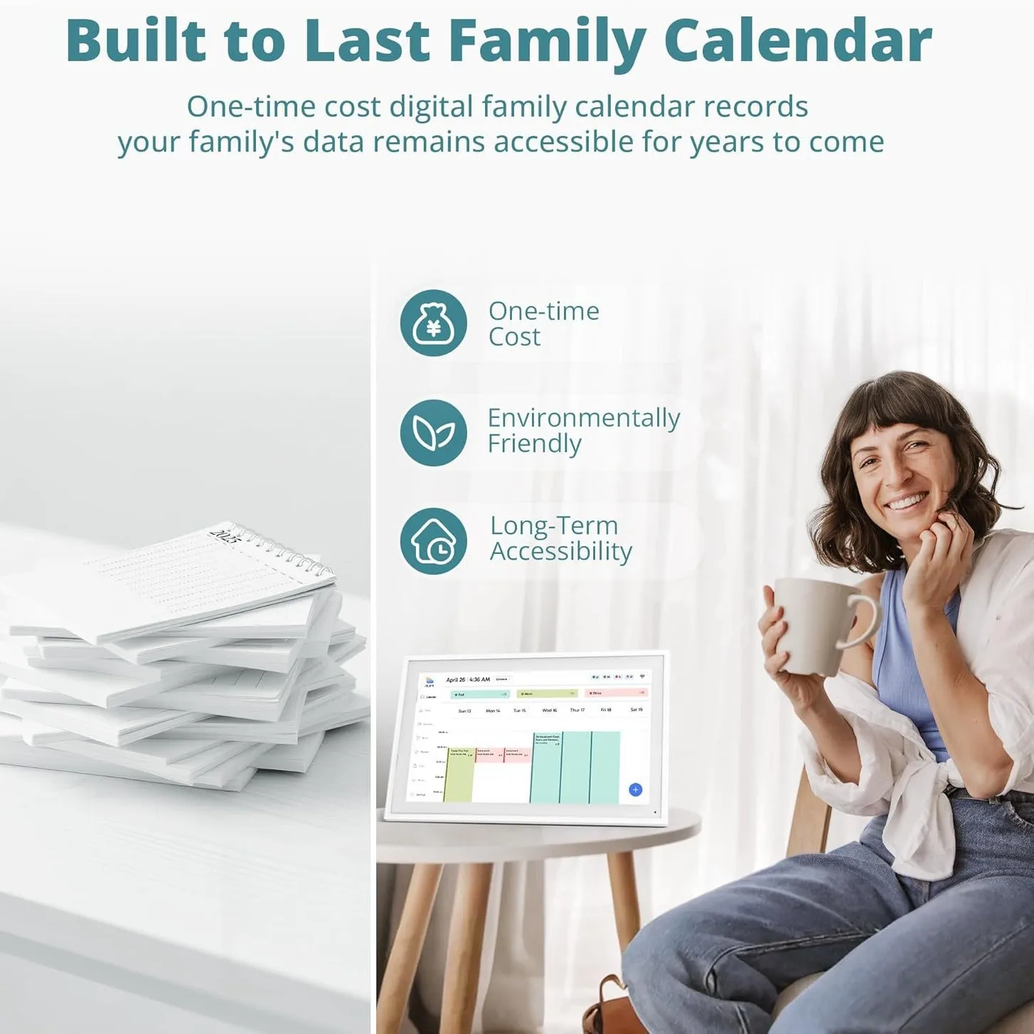 10 Inch Smart Digital Photo Frame with Multi-Function Calendar and Screen Projection for Home Electronic Album
