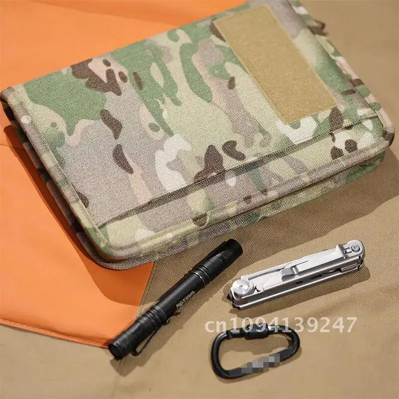 Outdoor Padfolio Ring Binder with 80 Sheets of Weatherproof Memorandum Military Notebook Paper Loose-Leaf Tactical A5