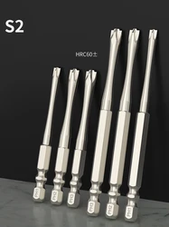 75mm/100mm FPH1 FPH2 FPH3 punte per cacciavite 1/4 pollici con gambo esagonale Set di cacciaviti magnetici per elettricisti per pannelli di commutazione dell'aria
