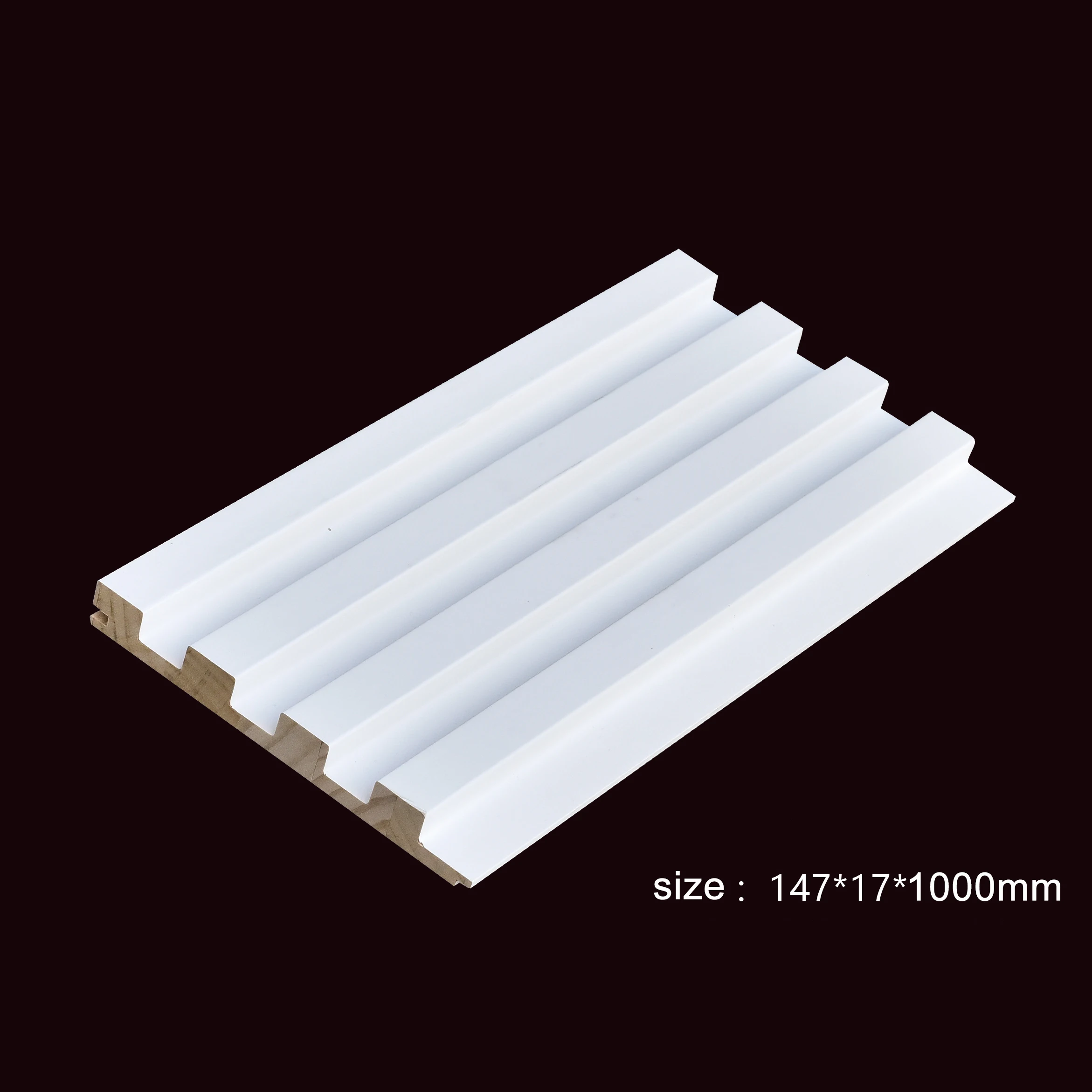 10 Pcs 2300MMX147MMX18MM Flut Wall Panels WPC PURE Wood Color Interior Decoration Facade Building Bamboo Fiber Material Board