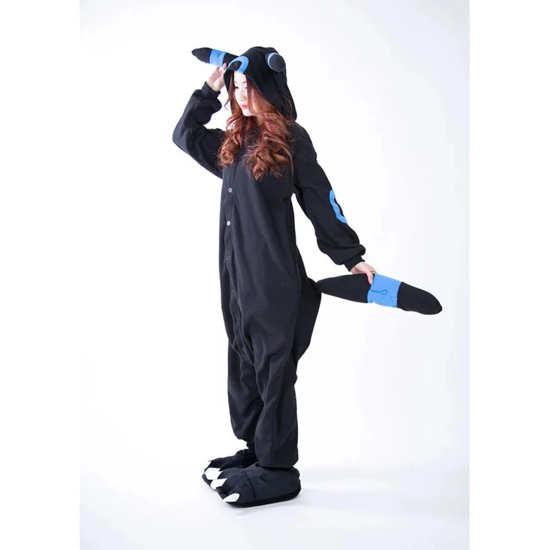 

Kigurumi Cartoon Pajamas Black Umbreon Onesies Adult Pyjama Cosplay Costume Sleepwear pijama masculino