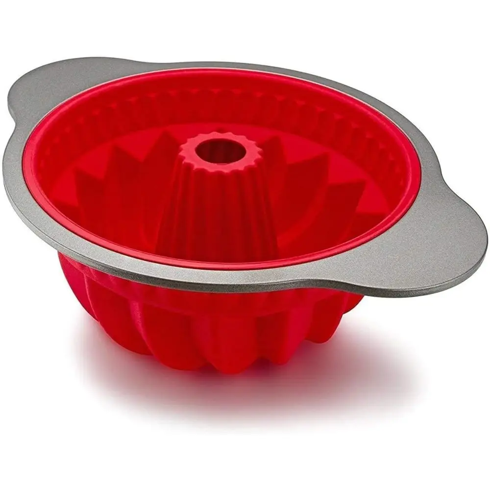 Premium Non-Stick Silicone Pound Cake Pan – Heavy-Duty Steel e, BPA & POA ree – Durable luted Cake Pan, Moldes para Gelatinas, P