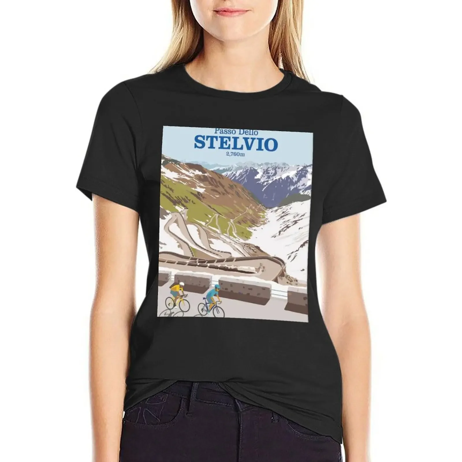 

Passo Dello Stelvio T-Shirt tops sublime vintage sports fans t-shirt dress for Women long