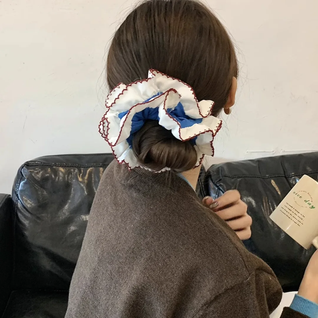 

Женская кружевная резинка для волос в стиле ретро, эластичная повязка для хвоста, аксессуар для волос, головной убор