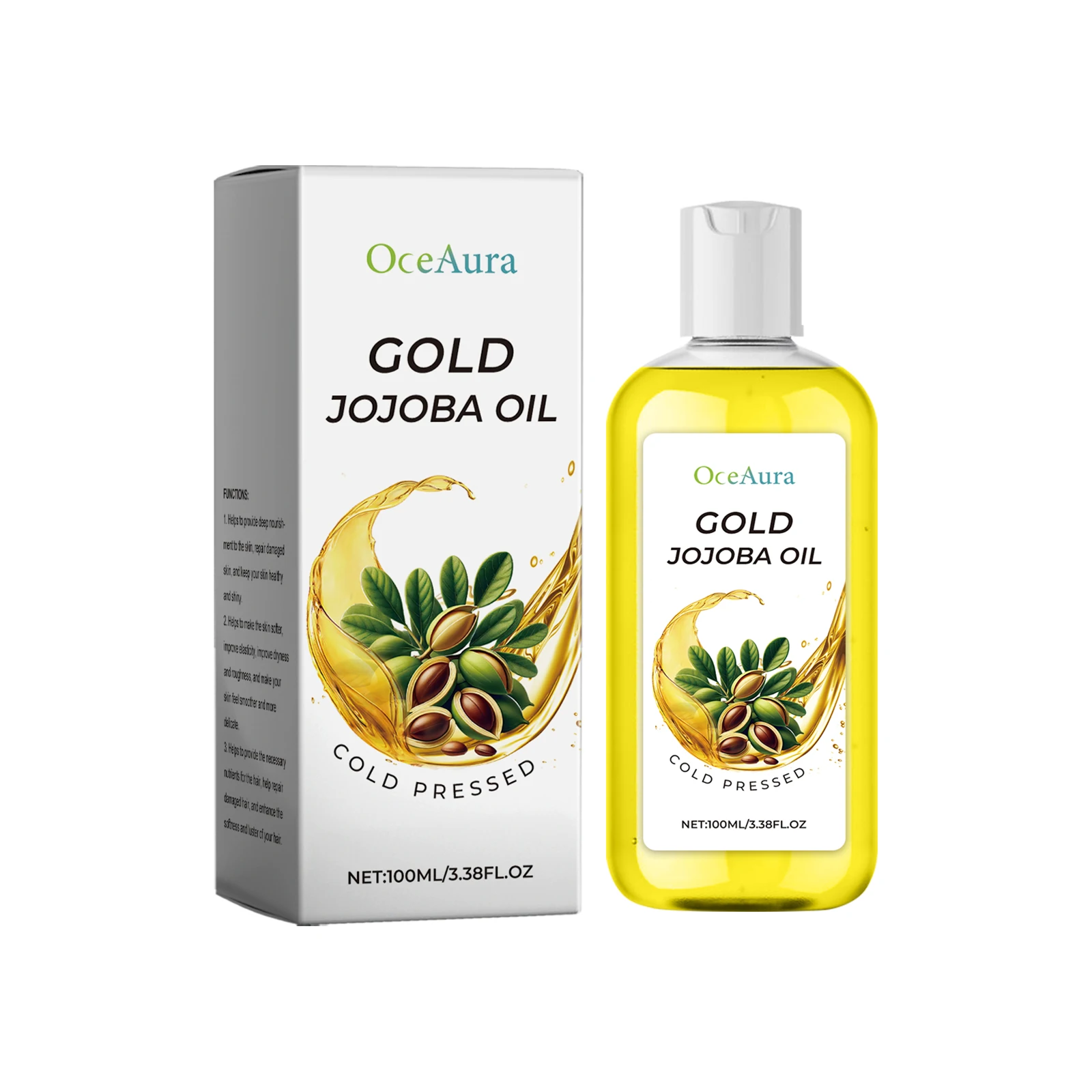 

Масло OceAura Jojoba Многофункциональное эфирное масло Растительное эфирное масло увлажняет кожу всего тела и увлажняет