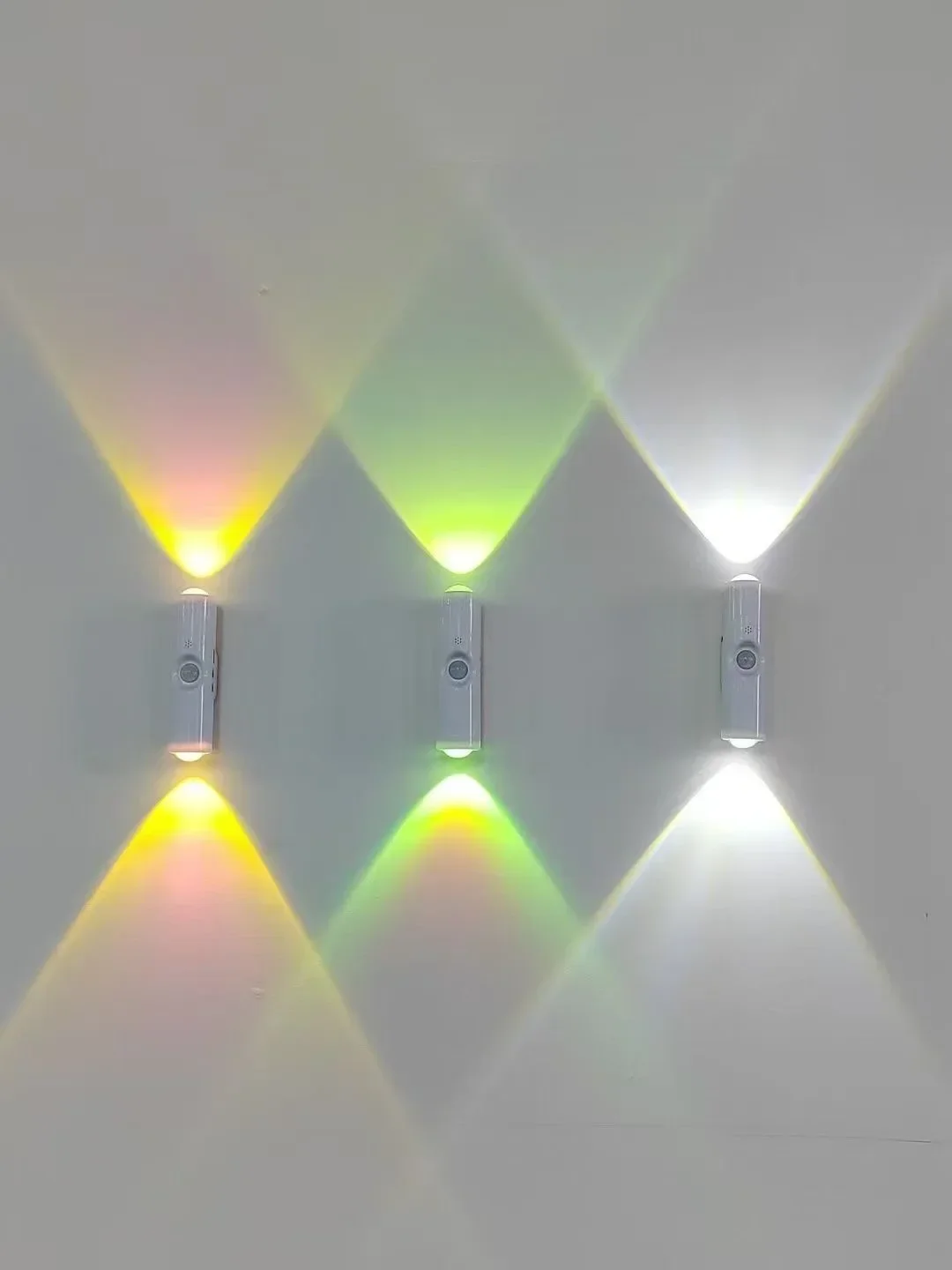 Motion Sensor Night Light 7-Color LED Toilet Night Light Bedroom Living Room Corridor Double-Headed Wireless Wall Lamp Magnetic