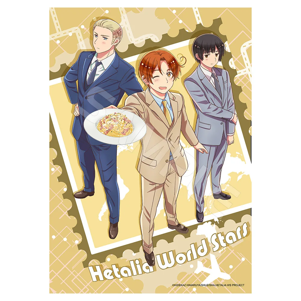 Axis Powers Heroes Alfred Arthur Francis Bonofva Matthew Ludwig Feliciano Antonio Gilbert China Officiële autorisatieposter