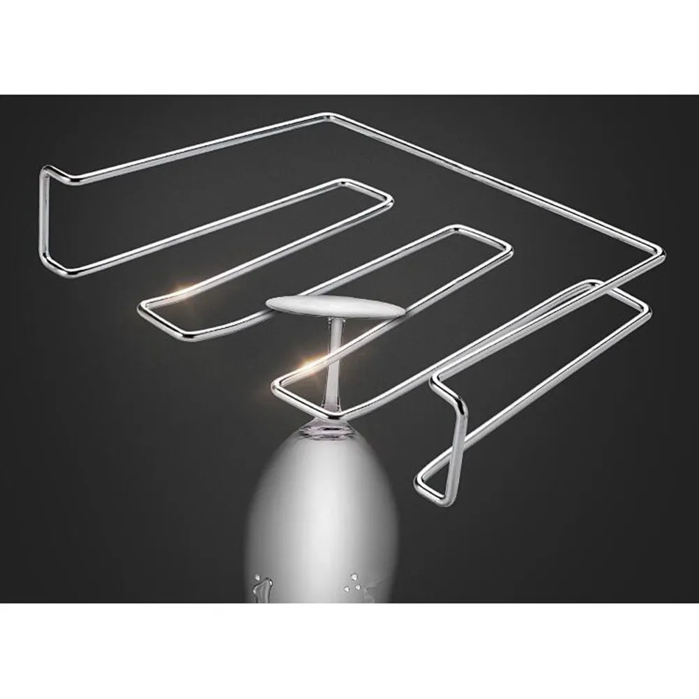 Odorless Rustproof Stainless Steel Wine Glass Rack Under Shelf Cabinet Stemware Organizer for Kitchen Bar Dining Room Easy view 3