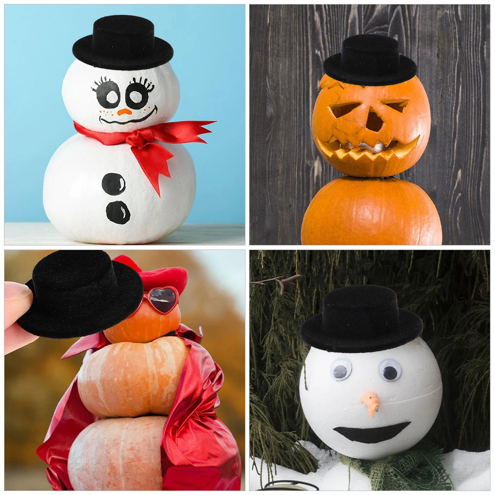 10/20pcs Mini Hat Hat Decor Halloween Joker Hat Magic Cap Craft Gift Accessory Snowman Fabric Hat Decor Festival Adorn images - 6