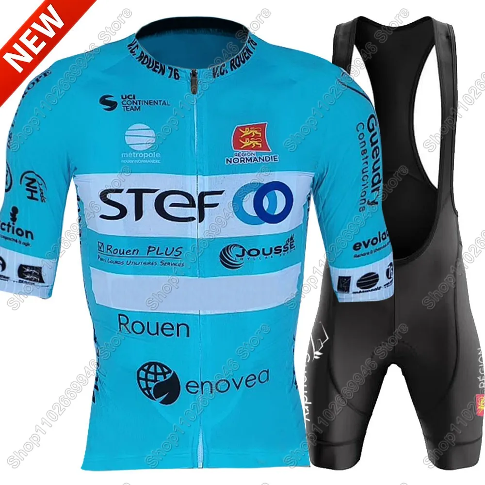 Areo Veloce Club Rouen team 2025 conjunto de Jersey de ciclismo Francia Ropa de bicicleta camisas de bicicleta de carretera traje pantalones cortos con pechera MTB Ropa