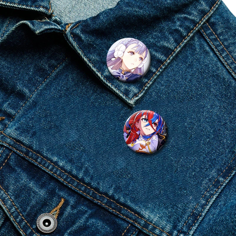 Anime F-Fire Emblem Handmade Creative Tinplate Brooches Sleek Badge 58mm Lapel Pins for Bag Accessories Practical Souvenir Gifts