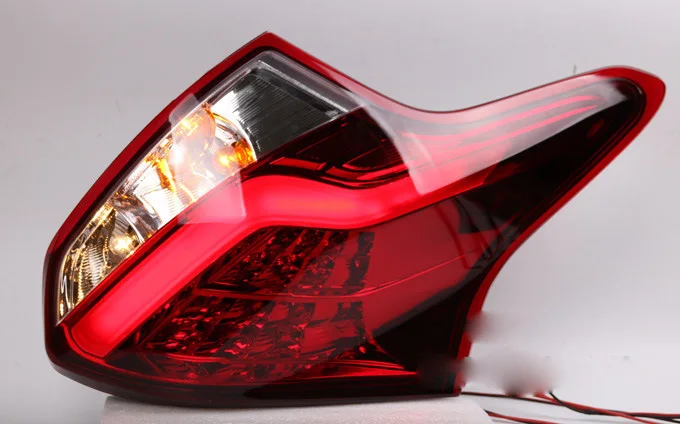 

2pcs car styling for 2012 2013 2014 year for FORD Focus 3 hatchback LED Strip Tail Lamp rear lights back Red color