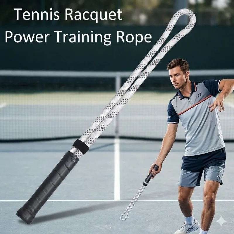 

Tennis Swing Training Rope Weighted Power Trainer Portable Tennis Practice Tool for Fluidity Rotation Gift for Players & Coache
